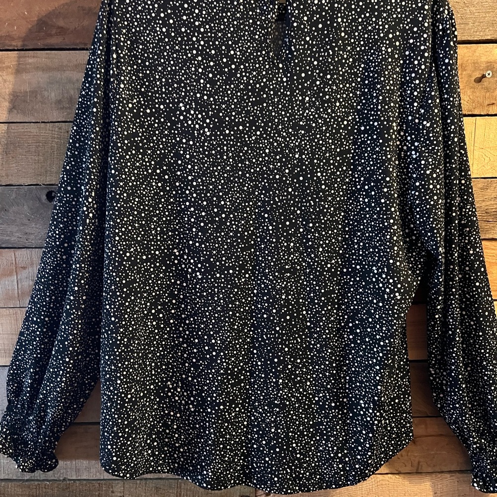 Black and White Polka Dot Women's Top